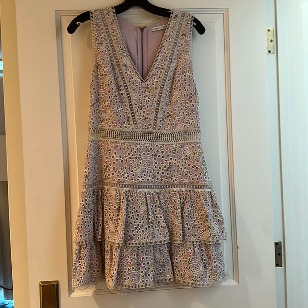 Alice and Olivia eyelet floral dress